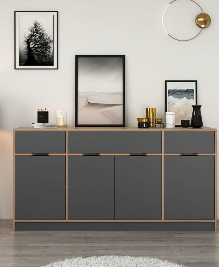 Elina Console - Gold/Anthracite