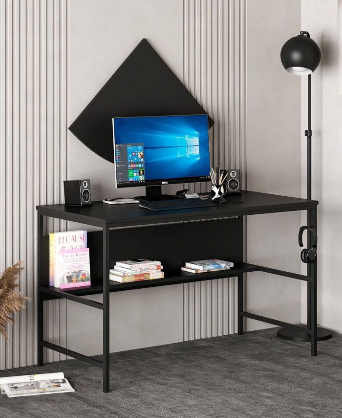 Kayra Home Greta Study Desk Module 1 - Matte Black