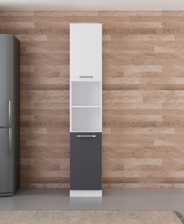 Kayra Home 40 Cm Tall Kitchen Cabinet - White/Anthracite D40-A2