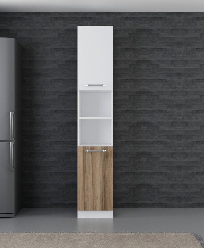 Kayra Home 40 Cm Tall Kitchen Cabinet - White/Gold D40-D2