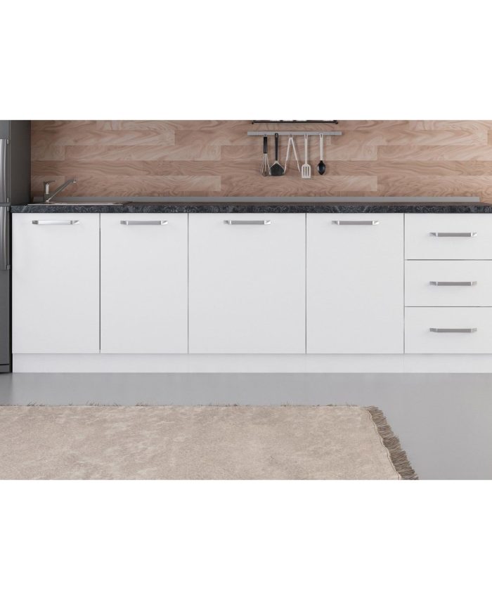 Kayra Home 250 Cm Kitchen Cabinet White 250-B1-Base Module