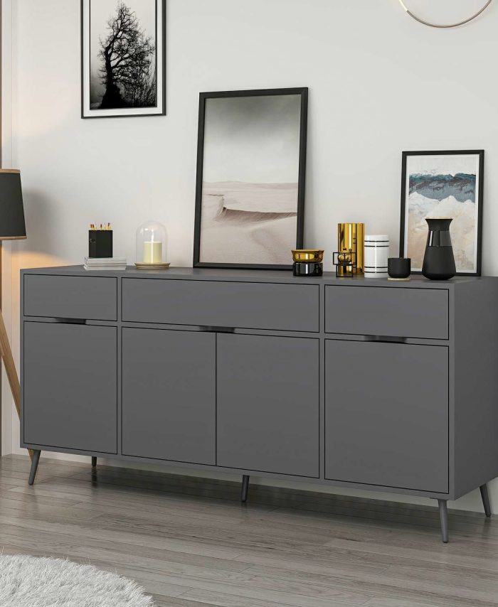 Elina Legged Console - Anthracite/Anthracite